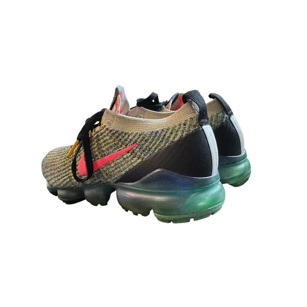 Nike Air VaporMax Women's Sz 7 Flyknit 3 White Hyper Turquoise Athletic‎ Shoes